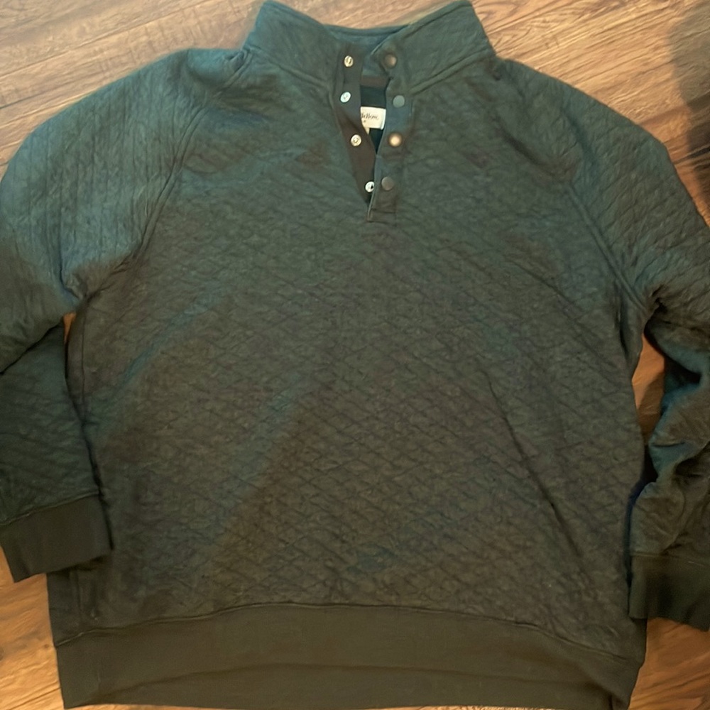 Mens Quilted Pullover Sweater
